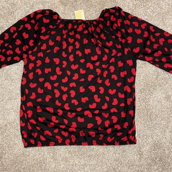 💛🆕Michael Kors black & red blouse - Picture 4 of 8